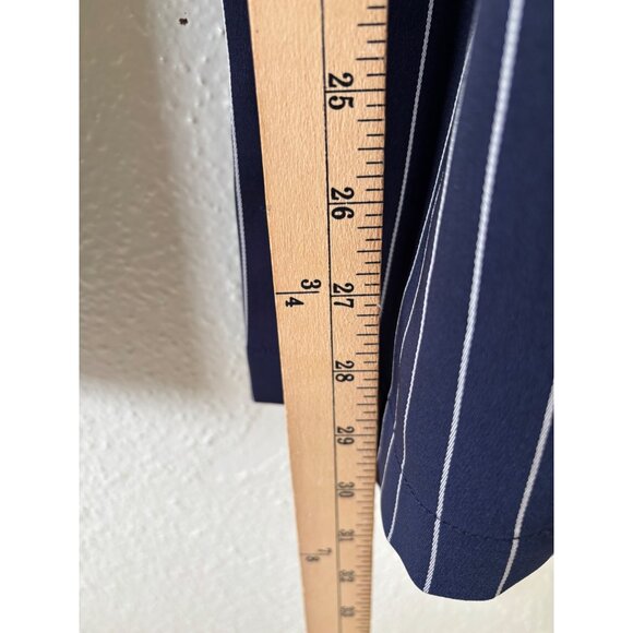 Babaton Womens Navy Striped Elastic Waist Wide-Leg Pants Size L - Picture 12 of 13